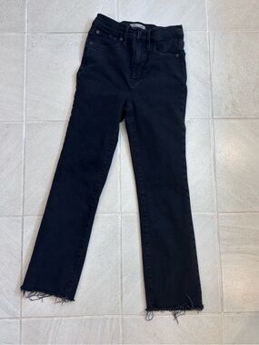 Madewell Black Straight-Leg High-Rise Jeans